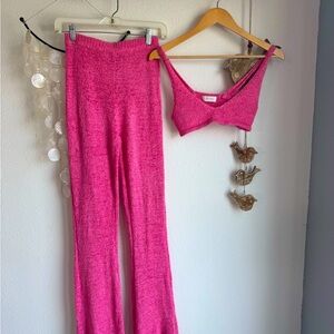 Pink Knit Two-Piece Set